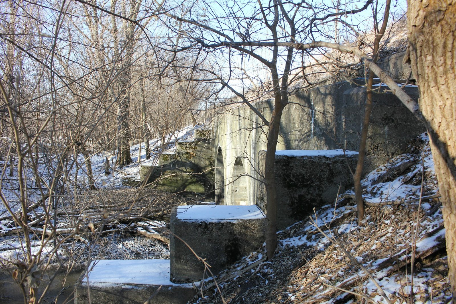 Looking west